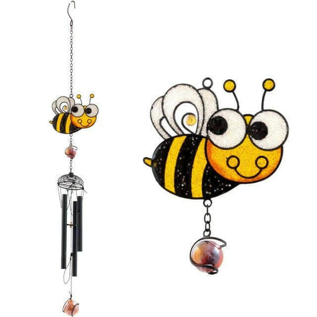 The Fashion Gift Shop: Happy Bee Wind Chime Hanging Decor by Jones Home & Gifts, Wind Chimes
