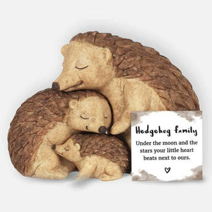 The Fashion Gift Shop: Hedgehog Family Ornaments - Set of 3 by Jones Home & Gifts, Ornaments