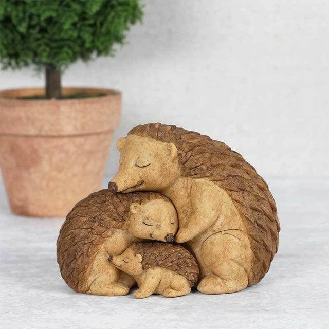The Fashion Gift Shop: Hedgehog Family Ornaments - Set of 3 by Jones Home & Gifts, Ornaments