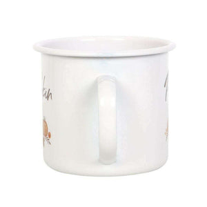 The Fashion Gift Shop: Hello Pumpkin Illustration Enamel Autumn Mug by Jones Home & Gifts, Mugs and Cups