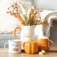 Hello Pumpkin Illustration Enamel Autumn Mug - Mugs and Cups by Jones Home & Gifts