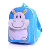 Hippo Childrens Back to School Backpack Pink Blue Kids Bags - Blue