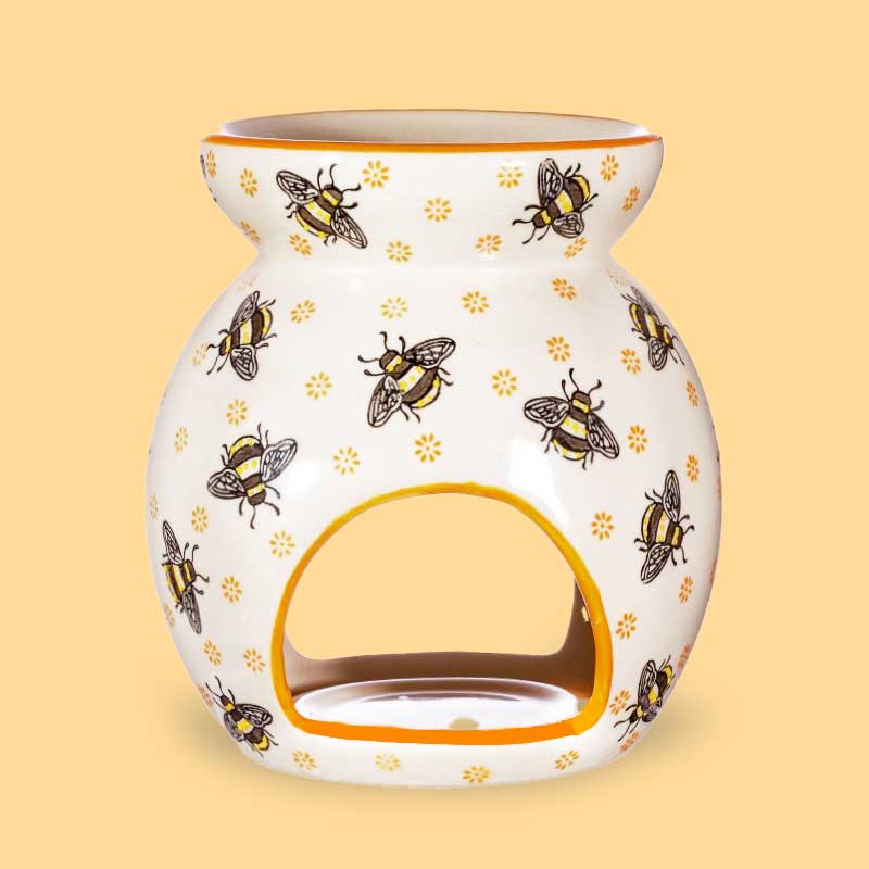 Bee Design Hand-Painted Wax/Oil Burner - Oil Burner & Wax Melters by Sass & Belle