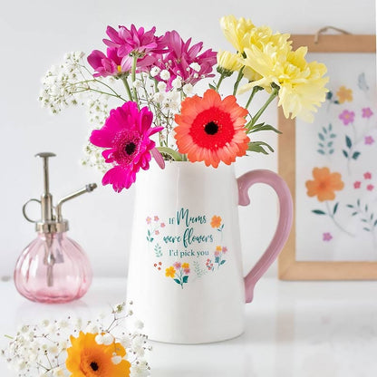 If Mums were flowers, I'd pick you Ceramic Flower Jug - Flower Jugs by Jones Home & Gifts