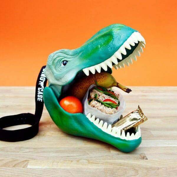 Dinosaur T Rex Lunch Box - Jurassic Dino Storage Case with Carry Handle by Luckies