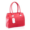 Ladies Designer Handbag Faux Leather Tote Shoulder Bag - Red