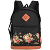 Ladies Girls Boys School Quality Rucksack Water Resistant Backpack - Floral