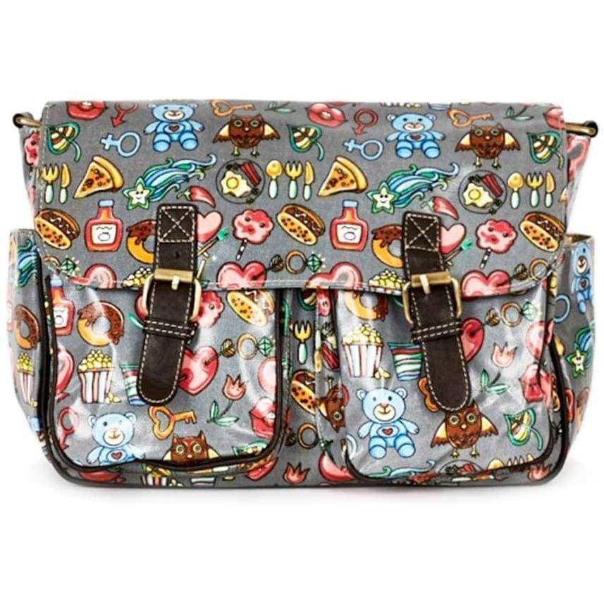 Ladies Girls Novelty School Bag Satchel Fun Lollipops Love hearts Retro Handbag - Satchel by Red Fox