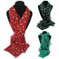 Ladies Polka Dot Chiffon Red Wine Black Scarf 5ft Long Shawls Wraps Scarves - Scarves & Shawls by Fashion Scarves