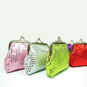 Girls Christmas Sequins Sparkly Coin Purse - Coin Purses by Fashion Accessories