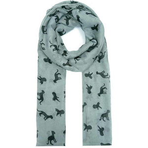 Ladies Womens Cat Print Scarf Large 6 Foot Warm Lightweight Shawl Wrap 5 Colours - Scarves & Shawls by Fashion Scarves