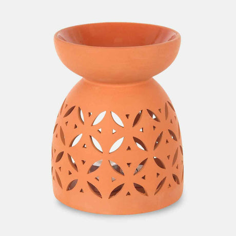 The Fashion Gift Shop: Large 20cm Terracotta Wax Melt Warmer - Oil Burner, Ideal For Outdoors by Jones Home & Gifts, Oil Burner & Wax Melters
