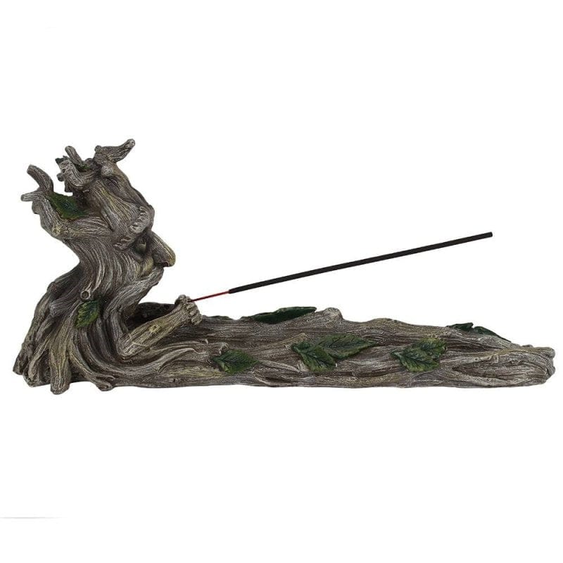 Large Green Man Incense Stick Holder, Ash Catcher Man of the Woods - Incense Holders by Spirit of equinox