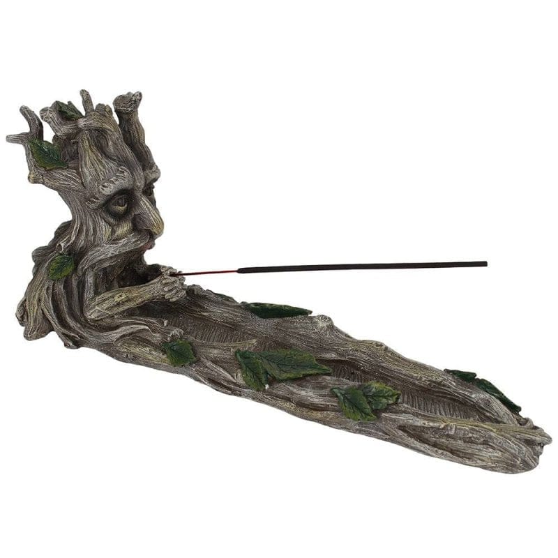 Large Green Man Incense Stick Holder, Ash Catcher Man of the Woods - Incense Holders by Spirit of equinox