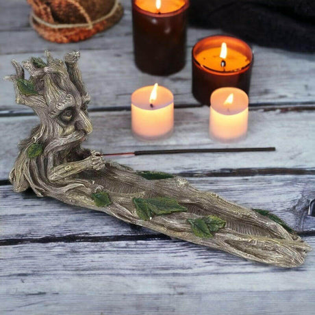 The Fashion Gift Shop: Large Green Man Incense Stick Holder Ash Catcher Man of the Woods by Spirit of equinox, Incense Holders