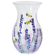 The Fashion Gift Shop: Lavender Flowers Handpainted Glass Vase 18cm by Lesser and Pavey, VASES