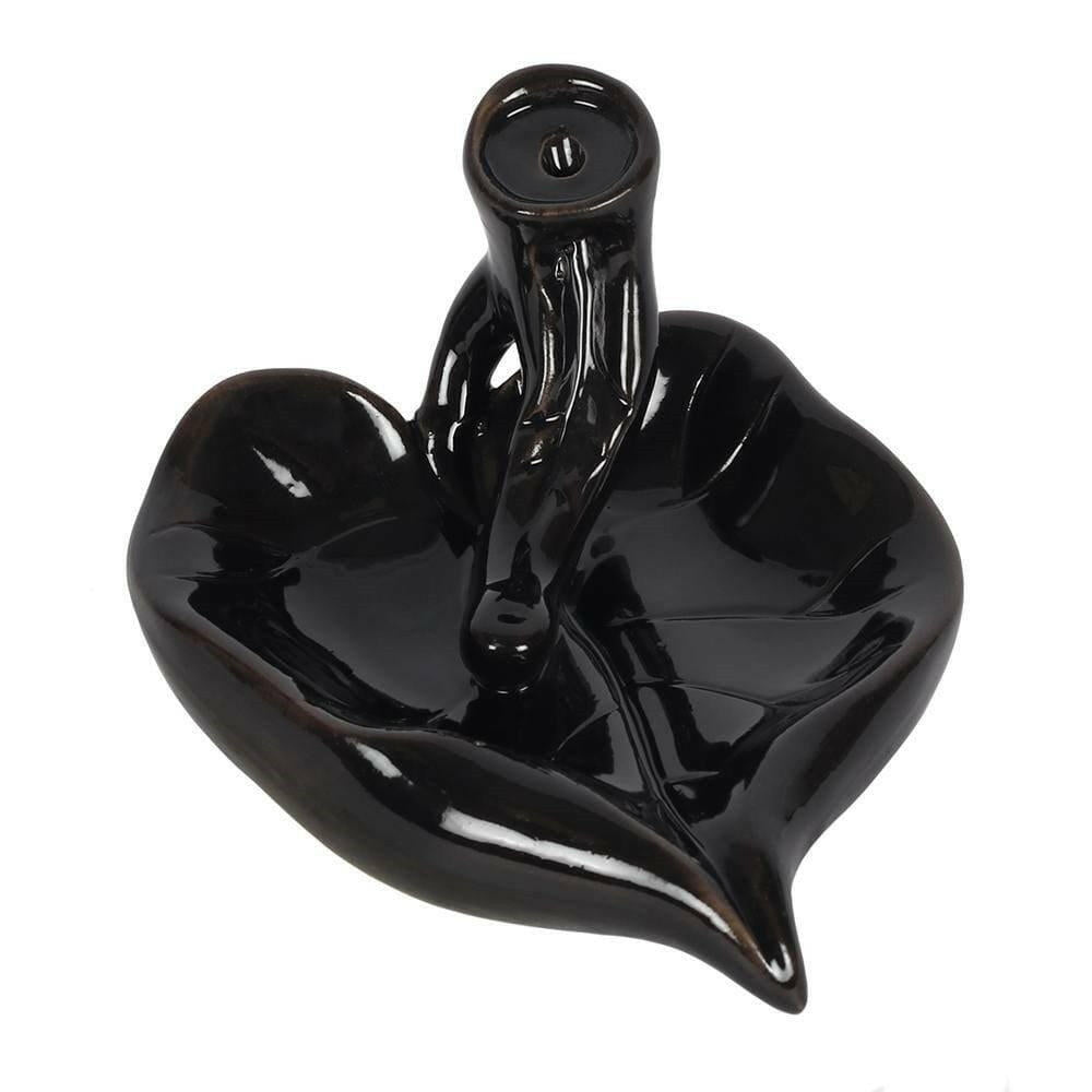 The Fashion Gift Shop: Leaf Backflow Waterfall Effect Incense Burner by Jones Home & Gifts, Backflow Burner
