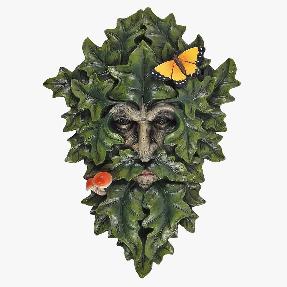 Leafy Green Man Wall Plaque 29x21cm - Man of the Woods - Decorative Plaques by Spirit of equinox