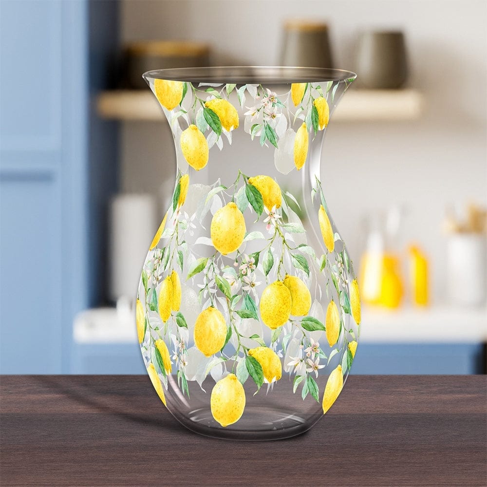 Lemon Grove Flower Glass Vase 18cm - VASES by Lesser and Pavey