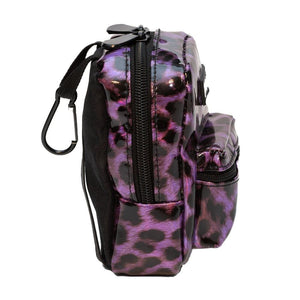 Leopard Print Mini Backpack, Hands Free Bag For Small Stuff - Mini Packs by Echo Three