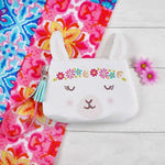 Llama Girls Colourful Purse with Charm Handle - Large Coin Purse by Jones Home & Gifts