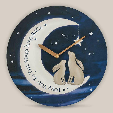 The Fashion Gift Shop: Love You to the Stars and Back Wall Clock by Jones Home & Gifts, Childs Wall Clocks