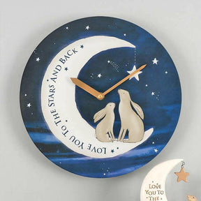 The Fashion Gift Shop: Love You to the Stars and Back Wall Clock by Jones Home & Gifts, Childs Wall Clocks