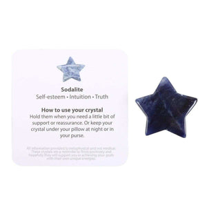 Lucky Stars Lucky Sodalite Crystal Star in a Bag Gift - The Fashion Gift Shop Lucky Crystals
