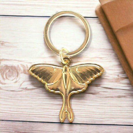 The Fashion Gift Shop: Luna Moth Keyring, The Dark Forest Enamel Charm by Spirit of equinox, Bag Charms & Keyrings