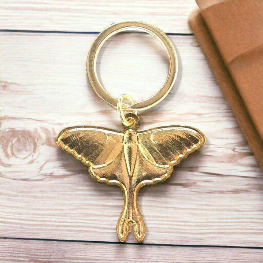 The Fashion Gift Shop: Luna Moth Keyring, The Dark Forest Enamel Charm by Spirit of equinox, Bag Charms & Keyrings