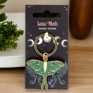 Luna Moth Keyring, The Dark Forest - Bag Charms & Keyrings by Spirit of equinox
