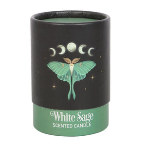 Luna Moth White Sage Candle with Box - Candles by Jones Home & Gifts