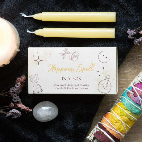 The Fashion Gift Shop: Magic Happiness Spell Candles in a Box Boost Confidence by Spirit of equinox, Candles