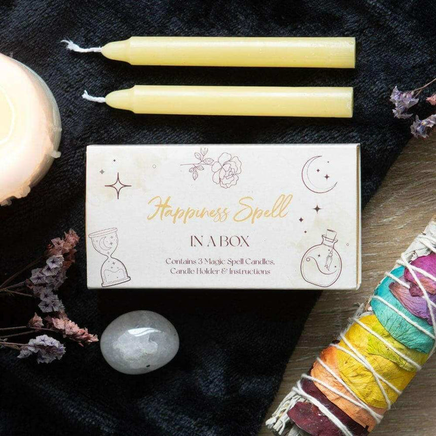 The Fashion Gift Shop: Magic Happiness Spell Candles in a Box Boost Confidence by Spirit of equinox, Candles