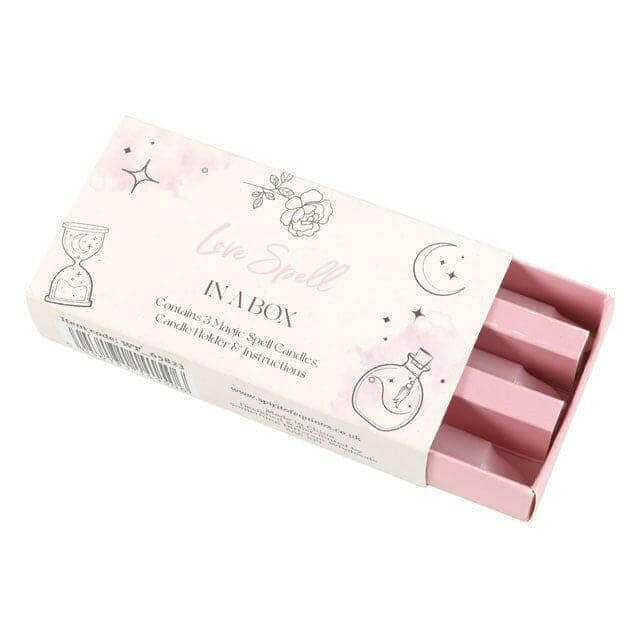 The Fashion Gift Shop: Magic Love Spell in a Box 3 Pink Candles to Manifest Love by Spirit of equinox, Candles