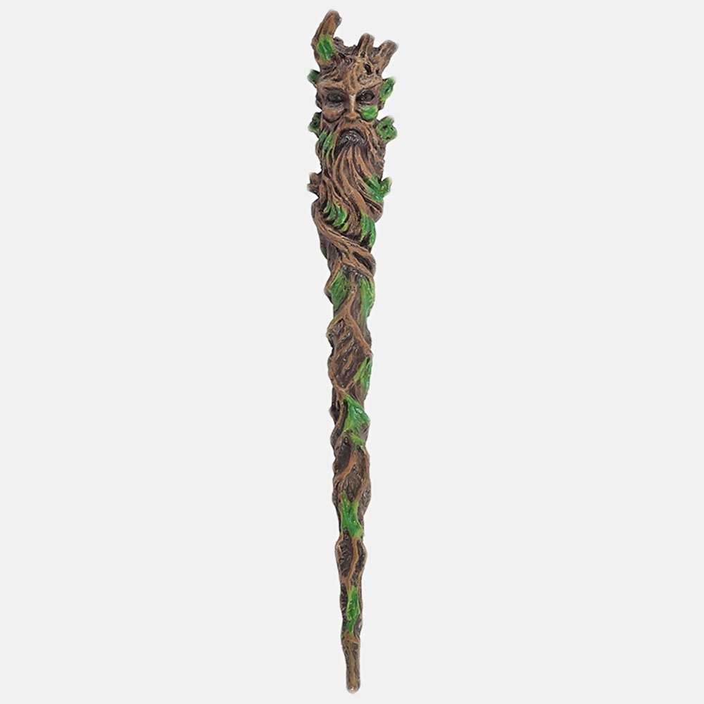 Man of the Wood Wand With Green Leaves and Twisted branches - Magic & Novelties by Spirit of equinox