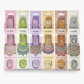 Beautiful incense holder with a sparkling design, 6 assorted colour by Mandala