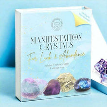 Manifestation crystal gift set box with rainbow stones and storage bag