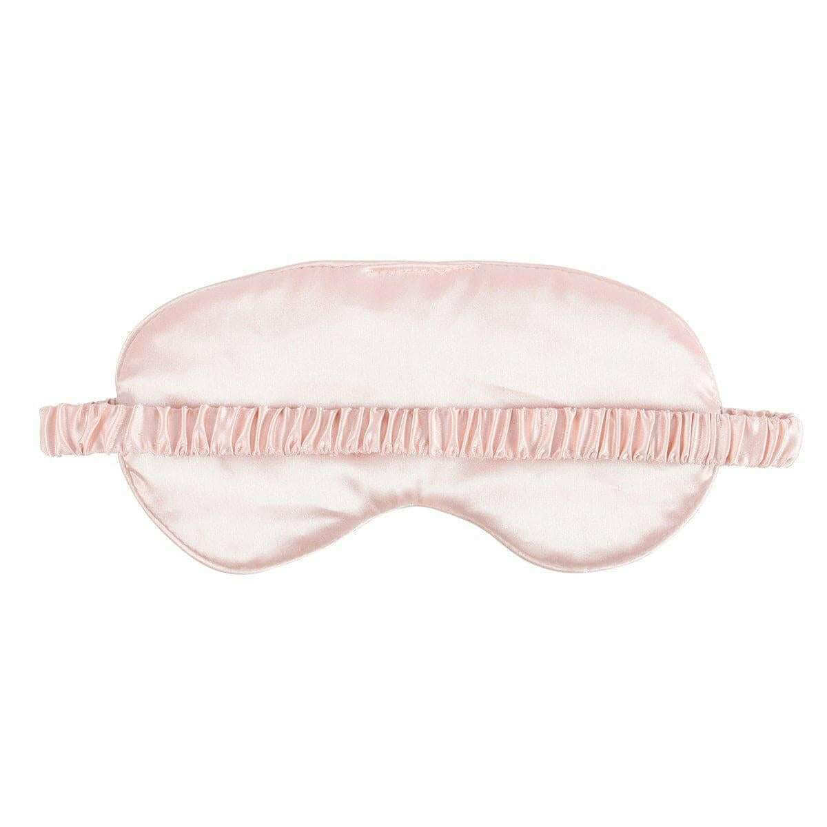 Satin sleep eye mask with blush strap elastic and smooth curved eye-patch shape