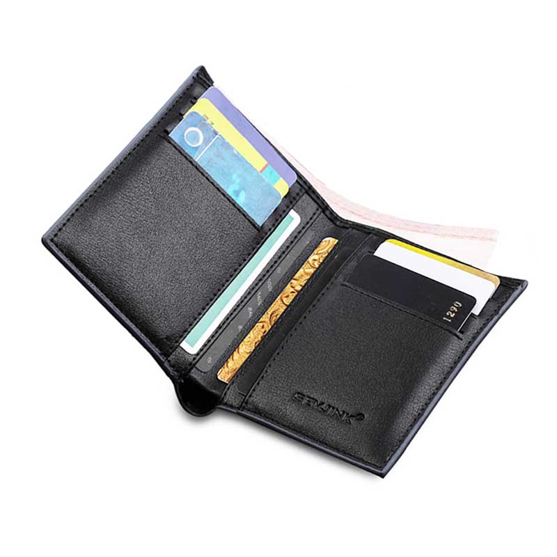 Men's Wallet Card Holder in Black - Grey - Taupe 5 card slots - PU Leather - Mens Wallets by Sevjink