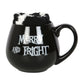 Merry and Fright Black Mug and Stripy Black and White Socks Set - Mugs and Cups by Spirit of equinox