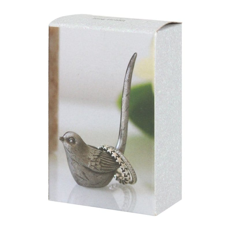 Metal Sparrow Bird Ring Holder - Jewellery Dish by Jones Home & Gifts