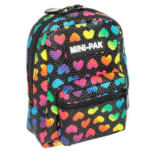 The Fashion Gift Shop: Mini Backpack Coloured Hearts, Hands Free Bag For Small Stuff by Echo Three, Mini Packs