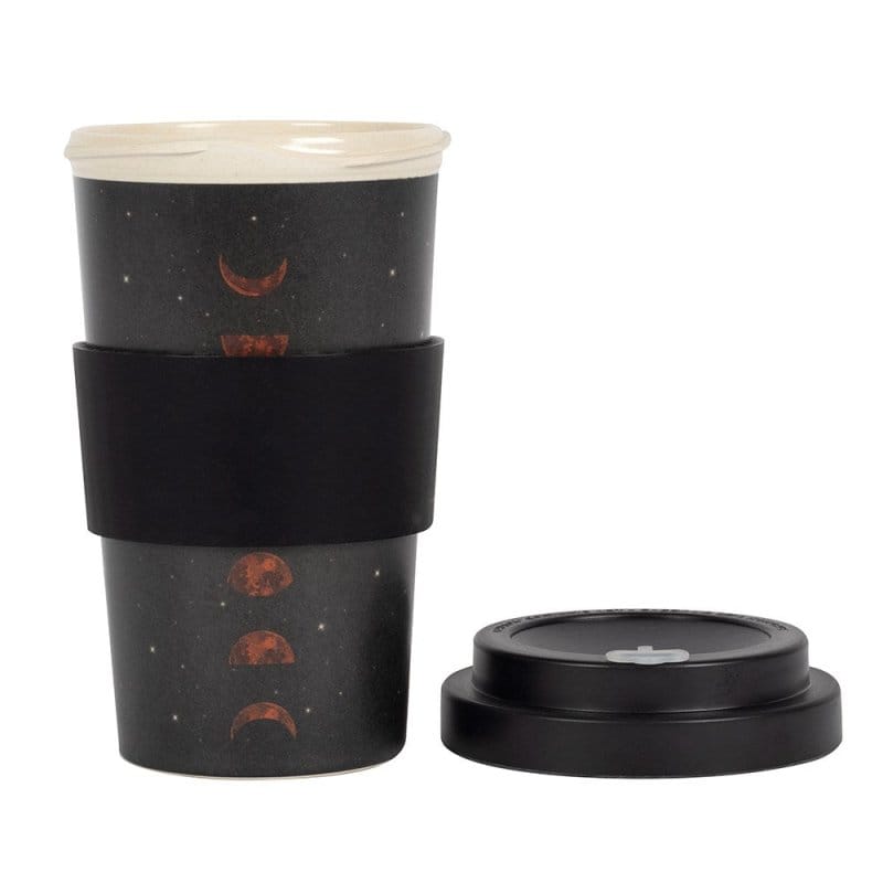 Moon Phase Durable Bamboo Eco Travel Mug - Bambo Travel Mug by Spirit of equinox