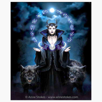 Moon Witch Wall Canvas Art Work By Anne Stokes - Wall Art's by Anne Stokes