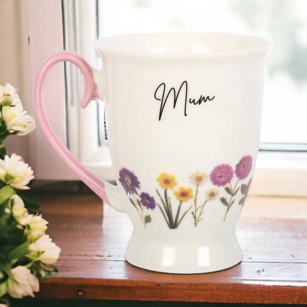 Mum's Wildflower Pedestal Mug, Mothers Day Gifts