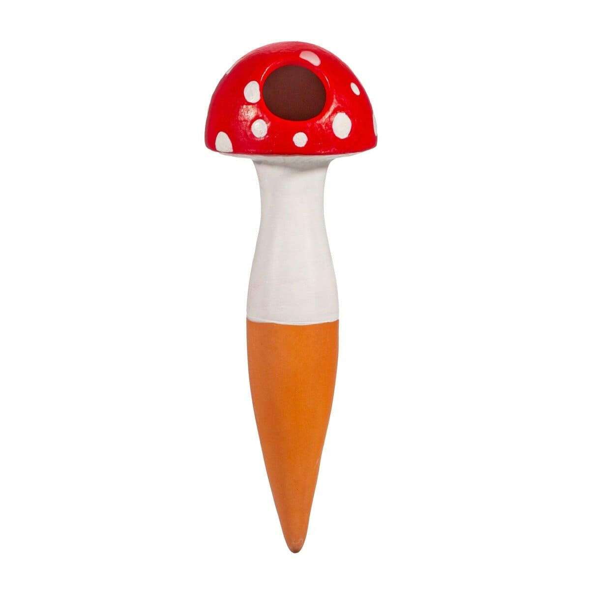 Mushroom Shaped Terracotta Watering Spike Red by Sass and Belle