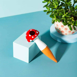 The Fashion Gift Shop: Mushroom Shaped Terracotta Watering Spike Red by Sass and Belle, Watering Spike