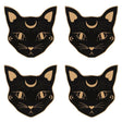 Mystic Mog Cat Face Crescent Moon Coaster Set of 4 - The Fashion Gift Shop Tea Coasters
