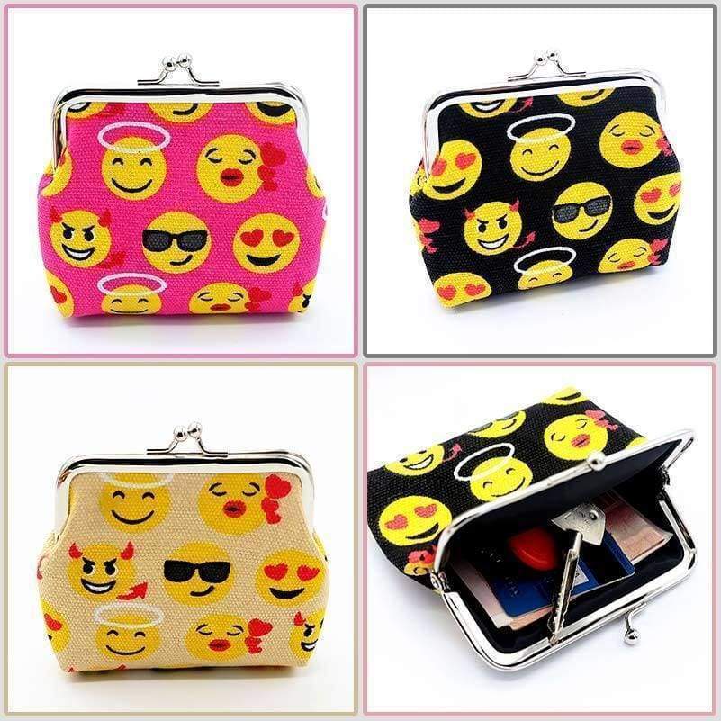 New Emoji Large Coin Purse Girls Boys Wallet Kids Cartoon Movie Money Pouch Gift